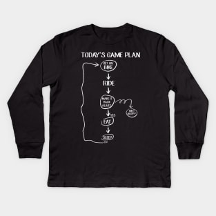 Today_s Game Plan Awesome T shirt For Biker Kids Long Sleeve T-Shirt